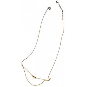 NEW NORDSTROM 18kt Gold Fill Chain Tube Charm Dainty Minimalist Necklace Jewelry